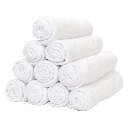 MONARCH Microfiber Hand Towels White 16 x 27 , 12PK M915105W